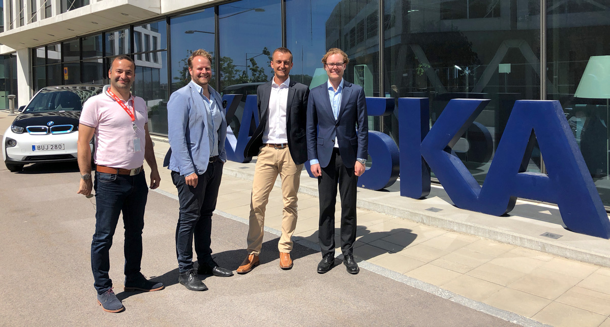 E.on: Mattias Vendel, OurGreenCar: Kenneth Falk och Thomas Droben, Skanska: Anders Derving. Foto: Mikael Nilsson